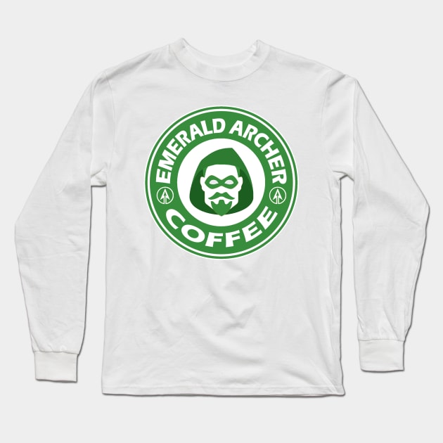 Emerald Archer Coffee Long Sleeve T-Shirt by VaultOfPersonalityComics